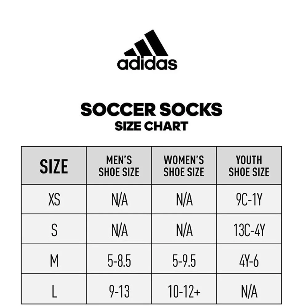 Adidas Metro IV Soccer Socks Men's Unisex M Kids 6